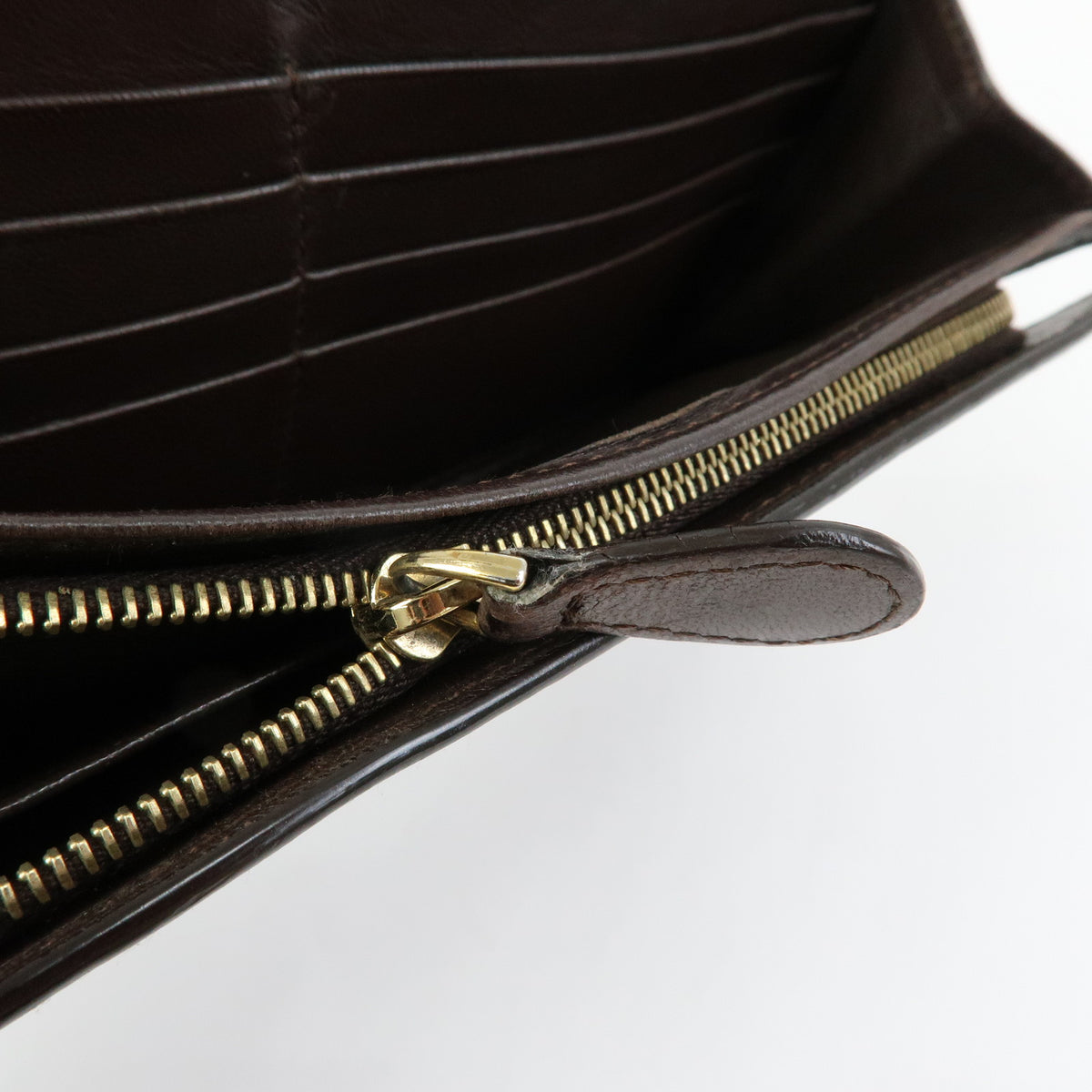 BOTTEGA VENETA Intrecciato Leather Bi-fold Long Wallet Brown 150509