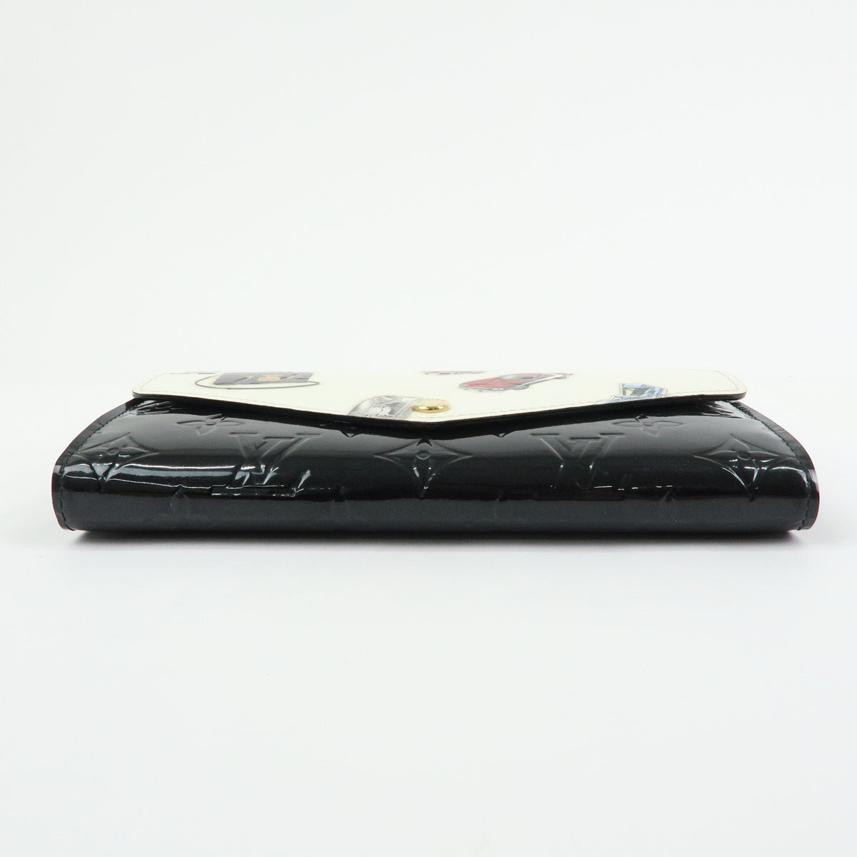 Louis Vuitton Monogram Vernis Portefeuille Sarah Stickers Noir M50371