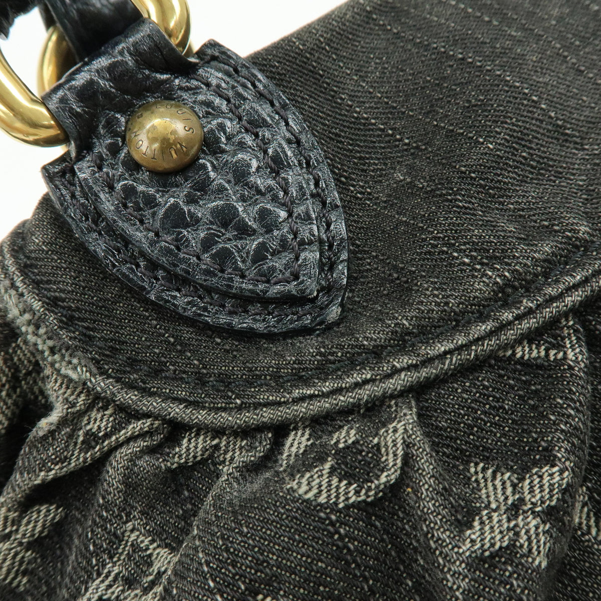 Louis Vuitton Monogram Denim Neo Cabby GM Hand Bag Noir M95352