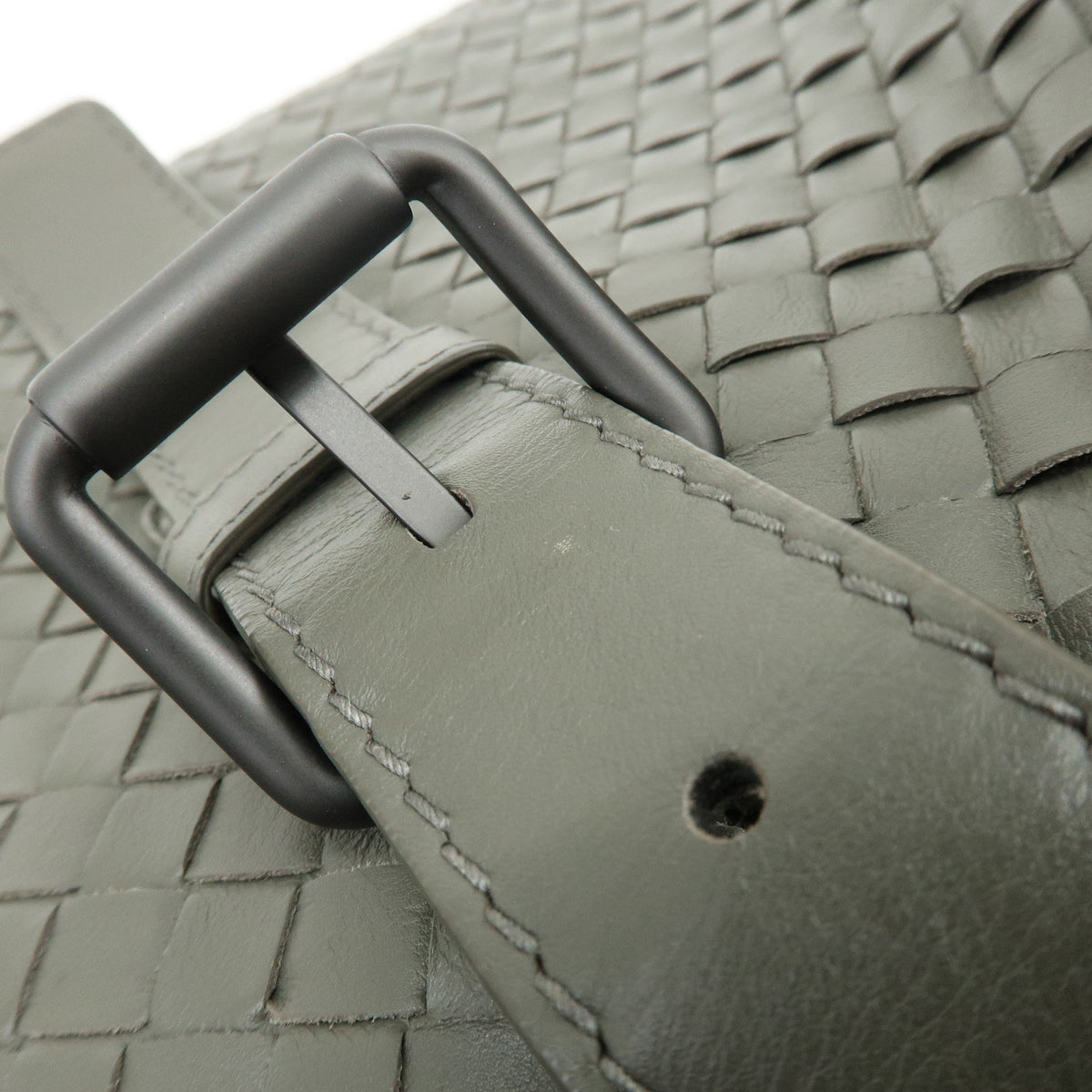BOTTEGA VENETA Intrecciato Leather Tote Bag Hand Bag  Grey 189632