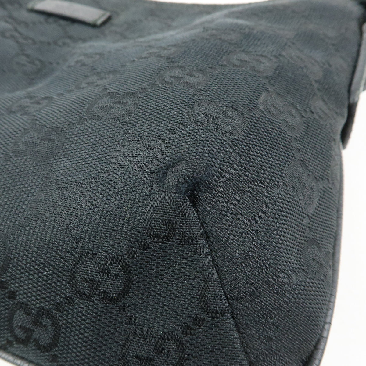 GUCCI Sherry GG Canvas Leather Shoulder Bag Crossbody Bag Black 189749