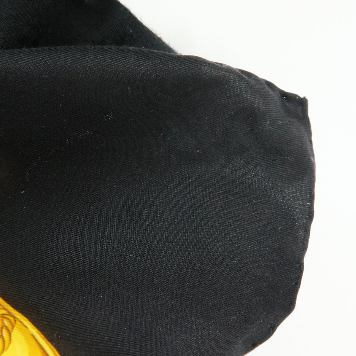 CHANEL COCO Mark Silk 100% Scarf Chain Black Gold