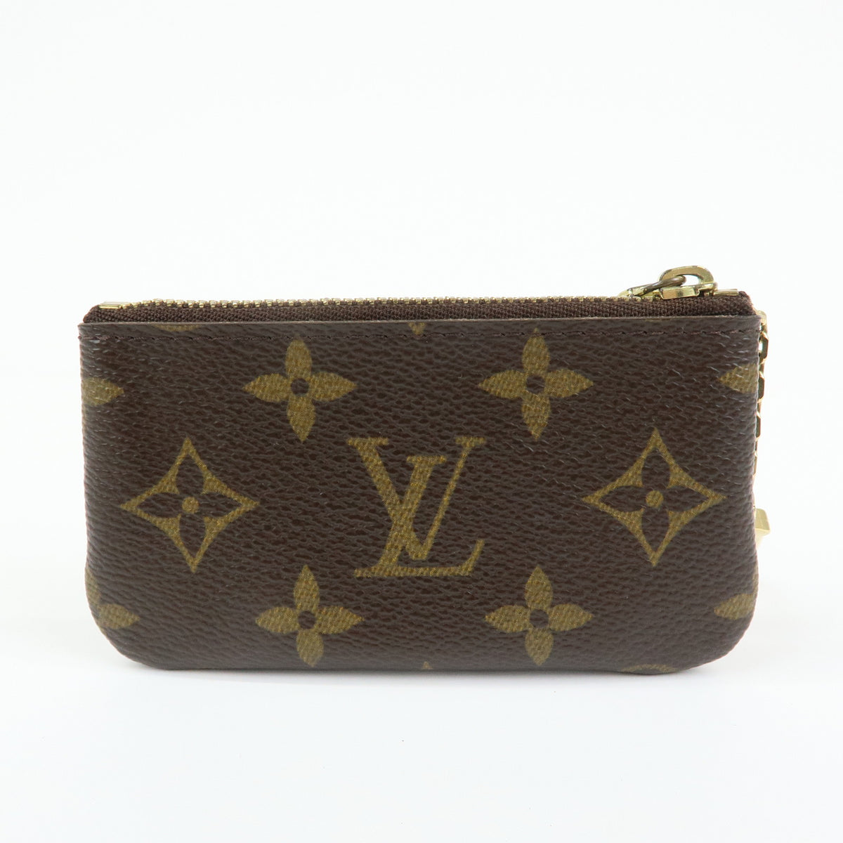 Louis Vuitton Monogram Pochette Cles Coin Case Key Case Brown M62650