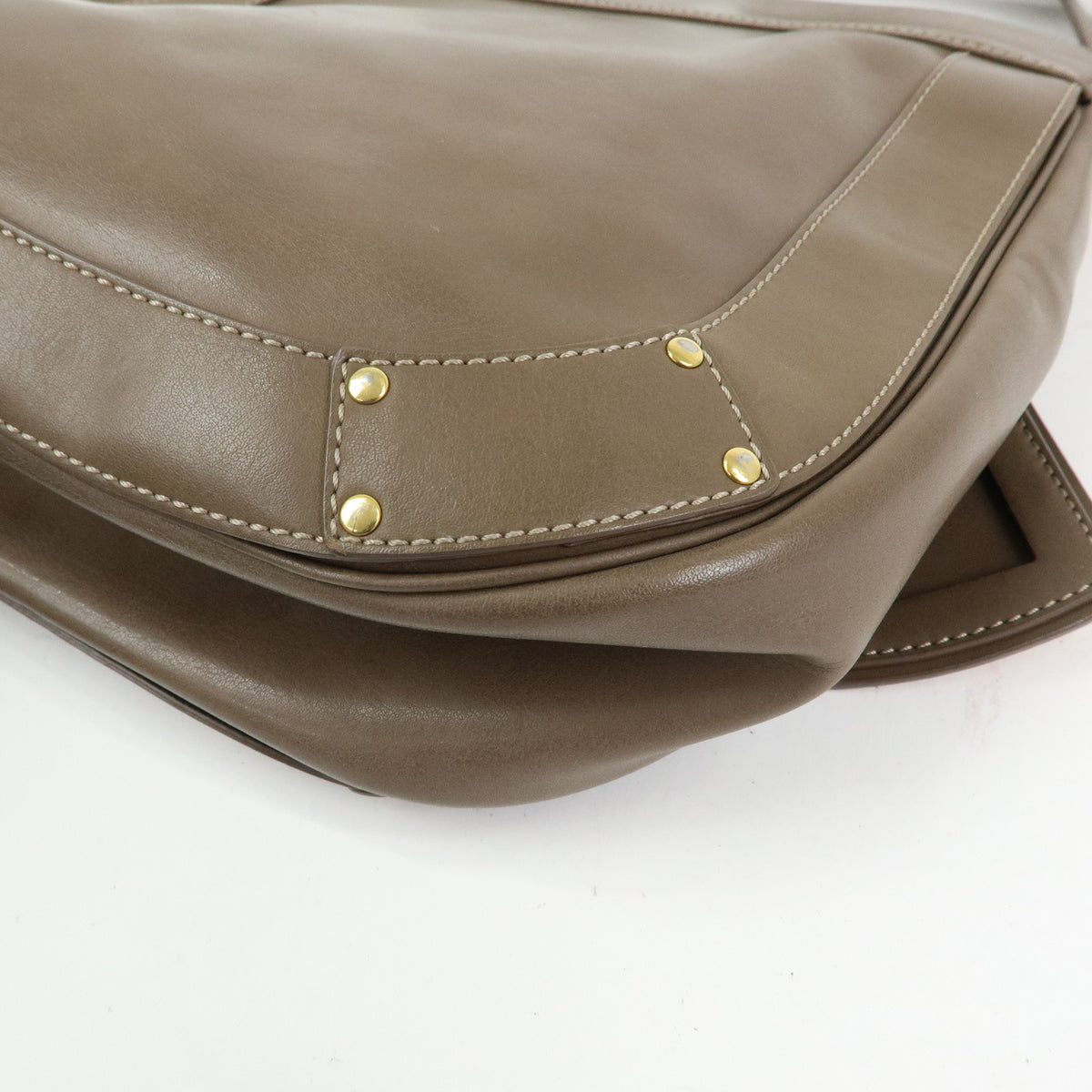 Chloe Eden Leather Shoulder Bag Crossbody Bag Brown