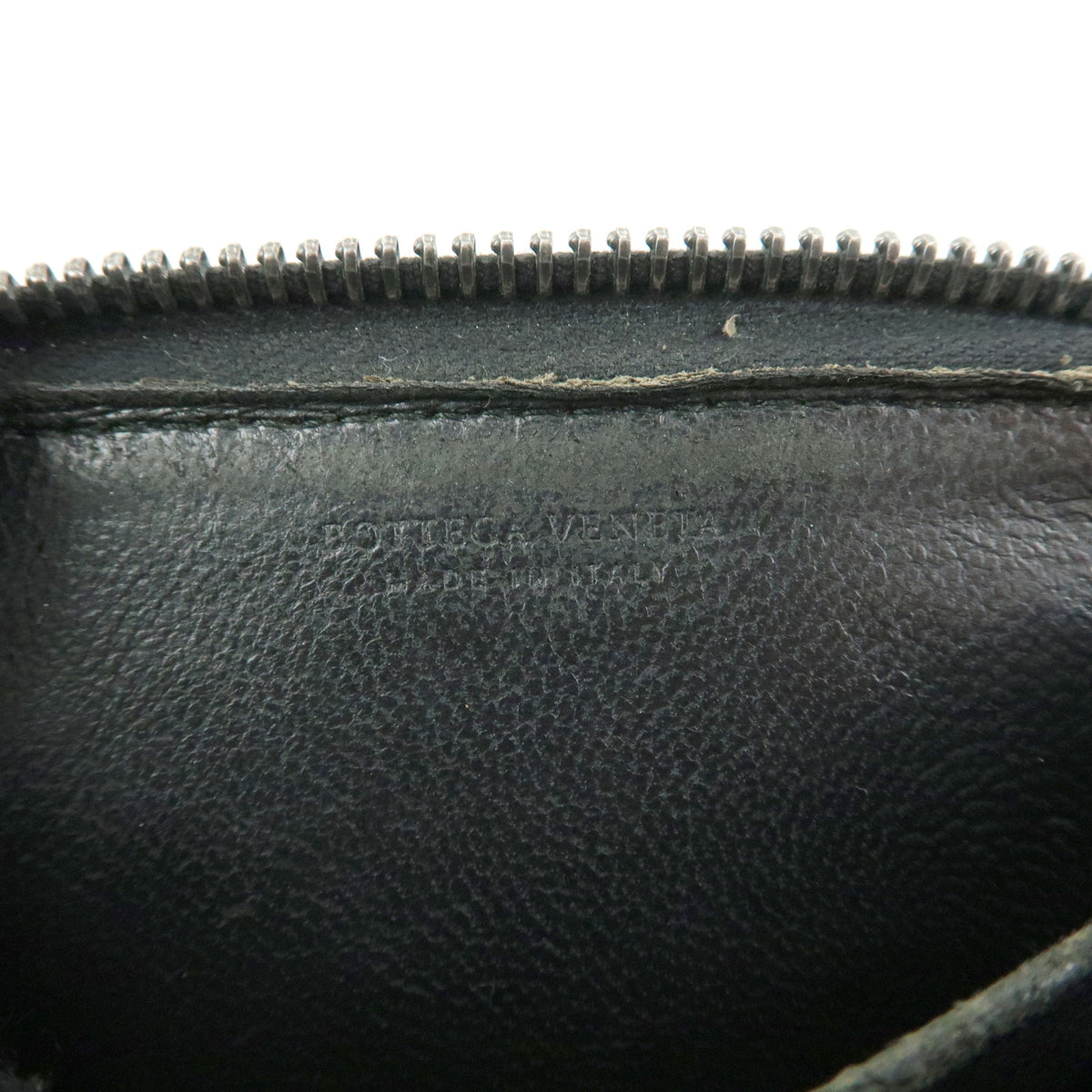 BOTTEGA VENETA Intrecciato Leather Coin Case Black V4651