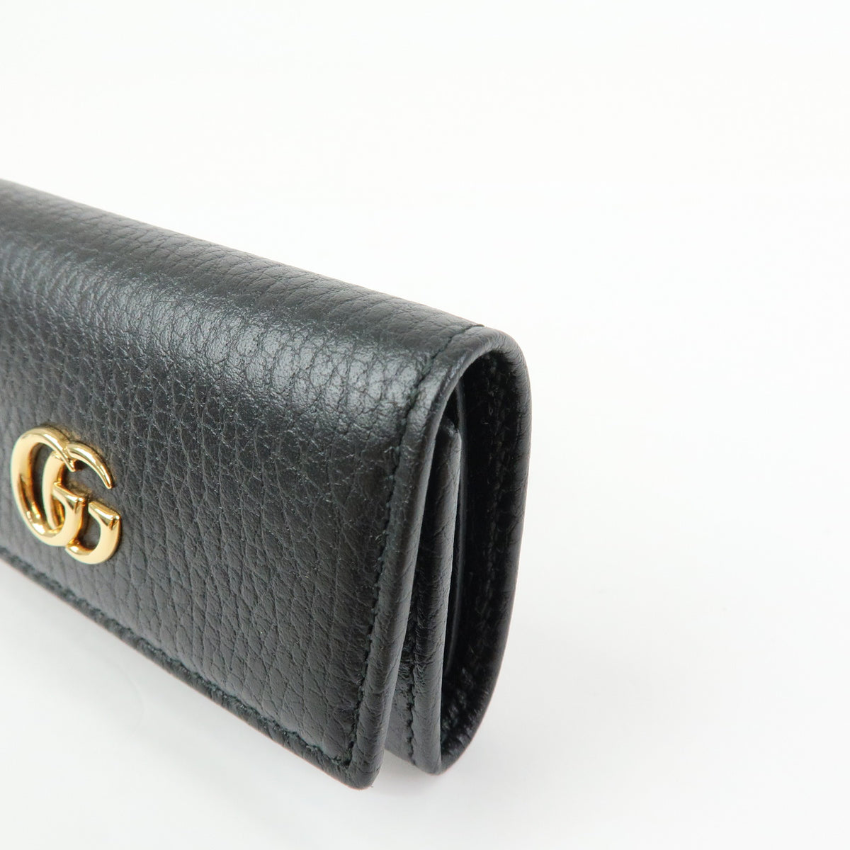 GUCCI Double G Leather 6 Ring Key Case Key Holder Black 456118