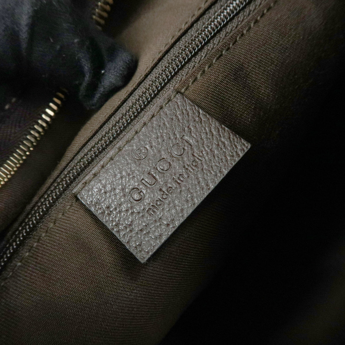 GUCCI Abbey Canvas Leather Shoulder Bag Brown 130738
