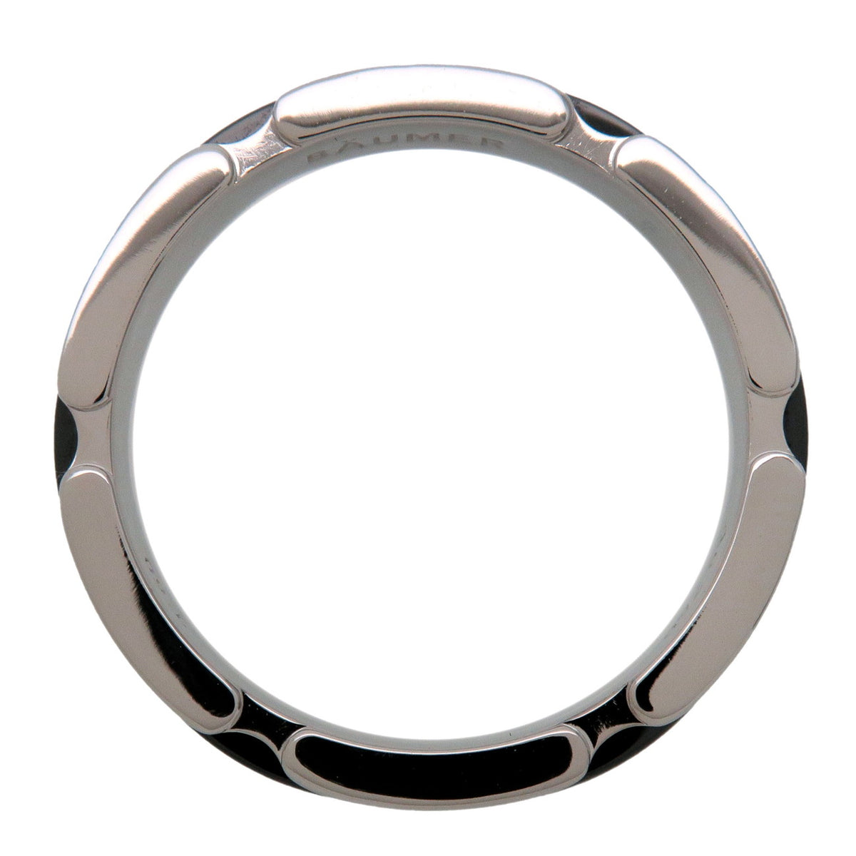 CHANEL Ultra Small Ring K18 750WG Black Ceramic #60 US9 J3092