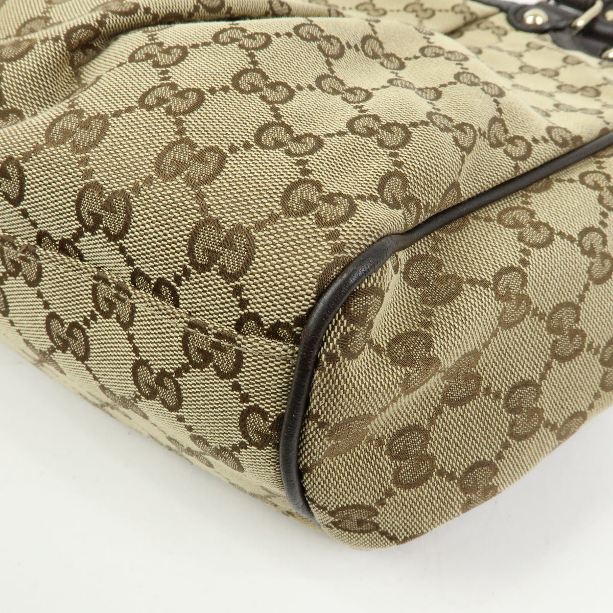 GUCCI Sukey Interlocking G GG Canvas Leather Tote Bag Hand Bag 211944