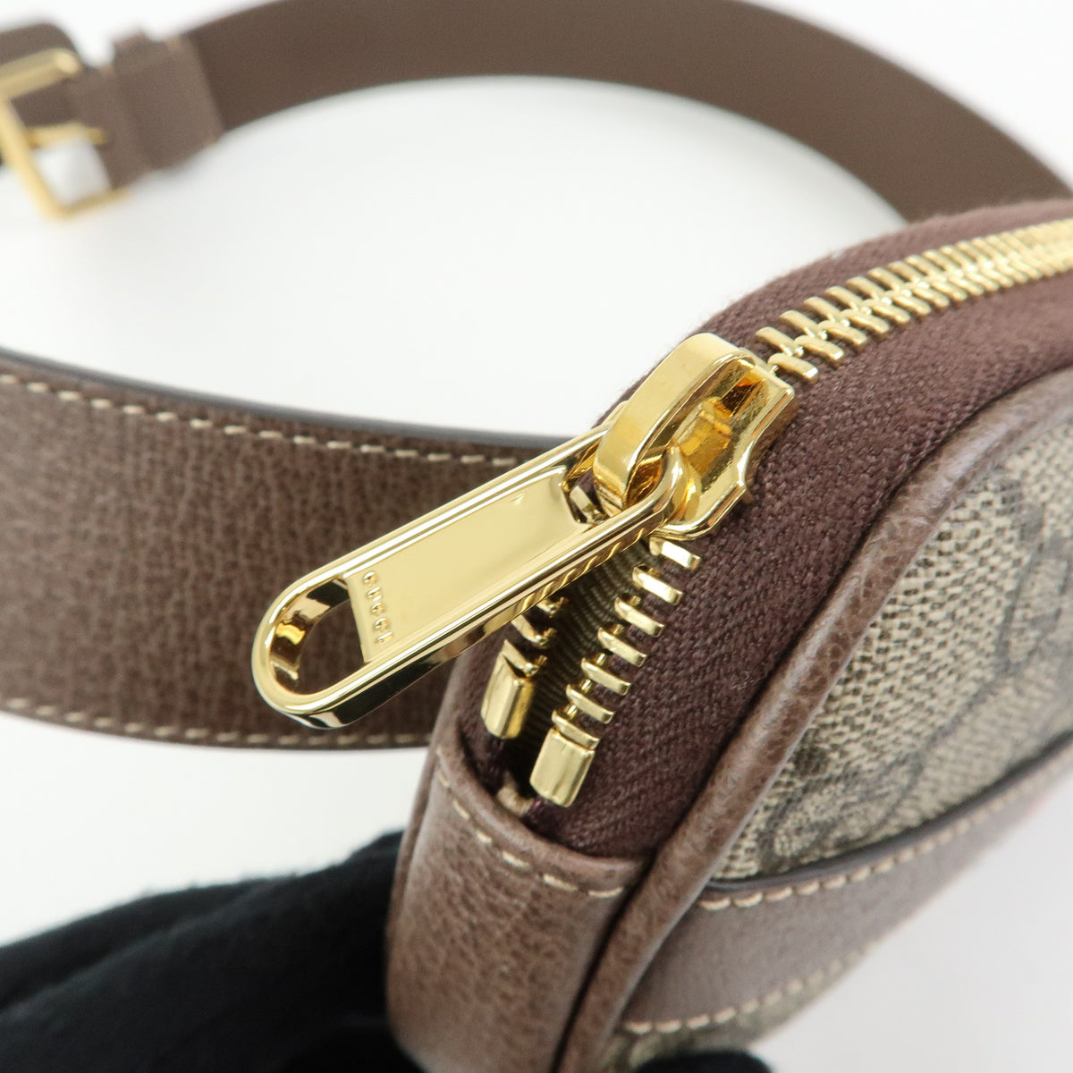 GUCCI Sherry Ophidia Double G GG Supreme Leather Waist Bag Pouch 519308