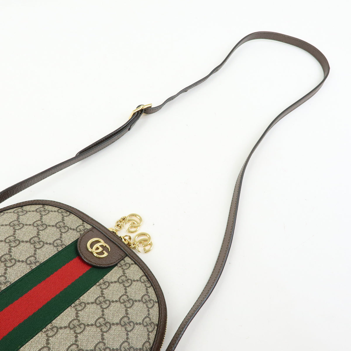 GUCCI Ophidia Sherry Double G GG Supreme Leather Shoulder Bag 499621