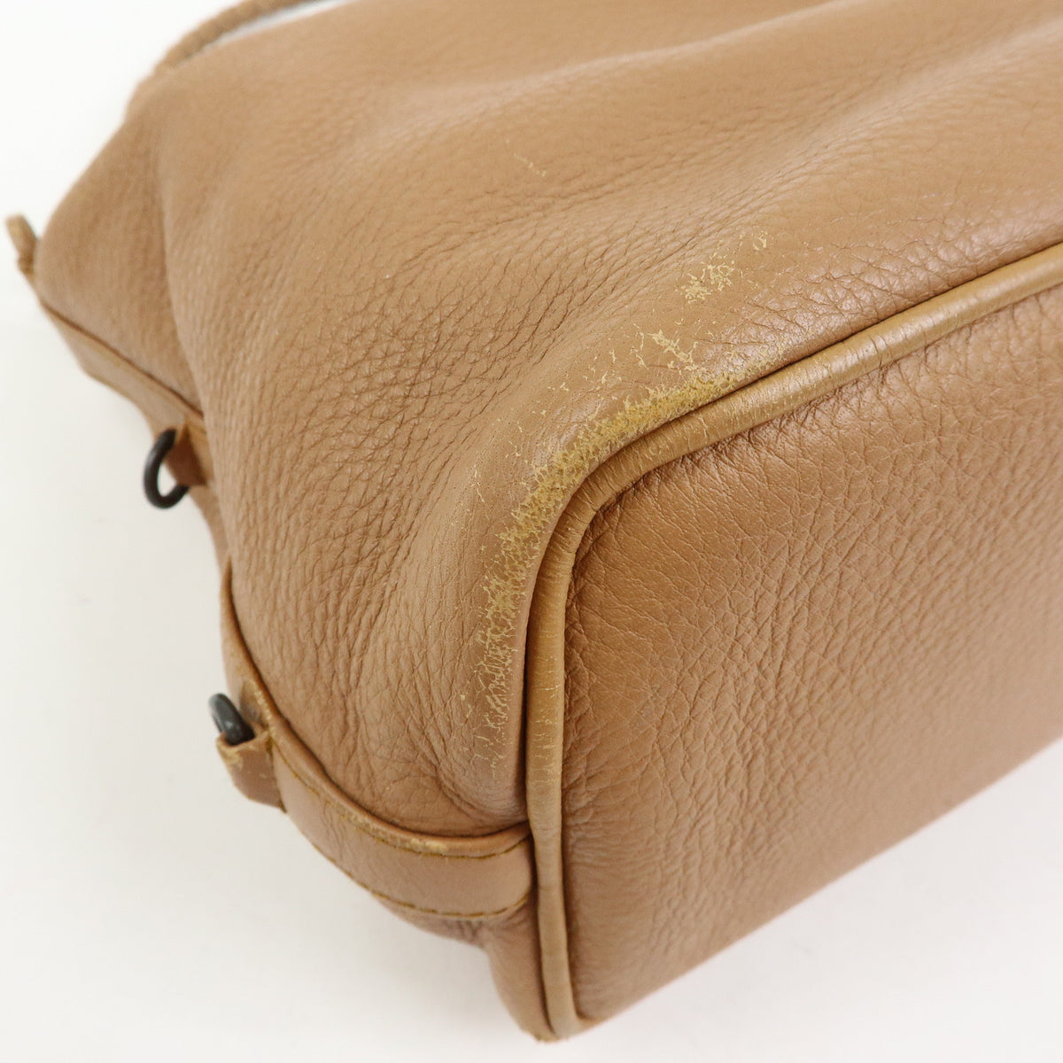 BOTTEGA VENETA Intrecciato Leather Shoulder Bag Hand Bag Brown