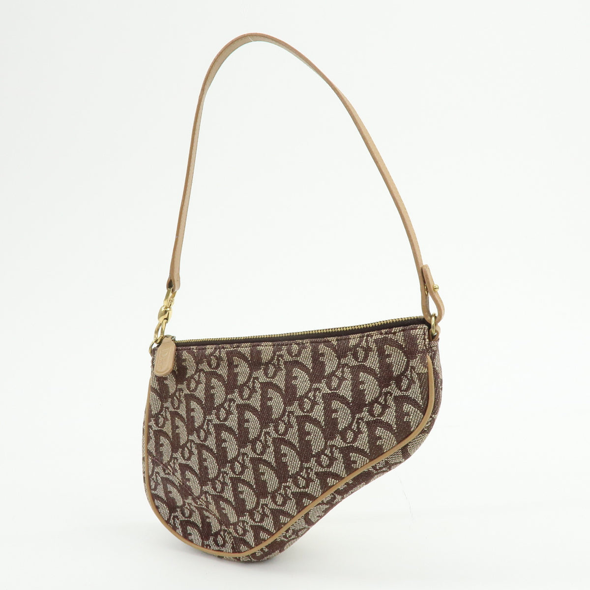 Christian Dior Saddle Pouch Trotter Jacquard Canvas Shoulder Bag