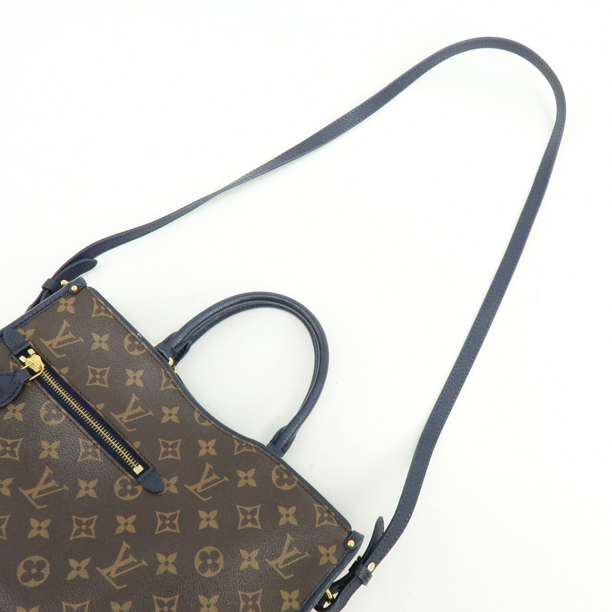 Louis Vuitton Monogram Popincourt PM 2Way Hand Bag Brown Marine M43434