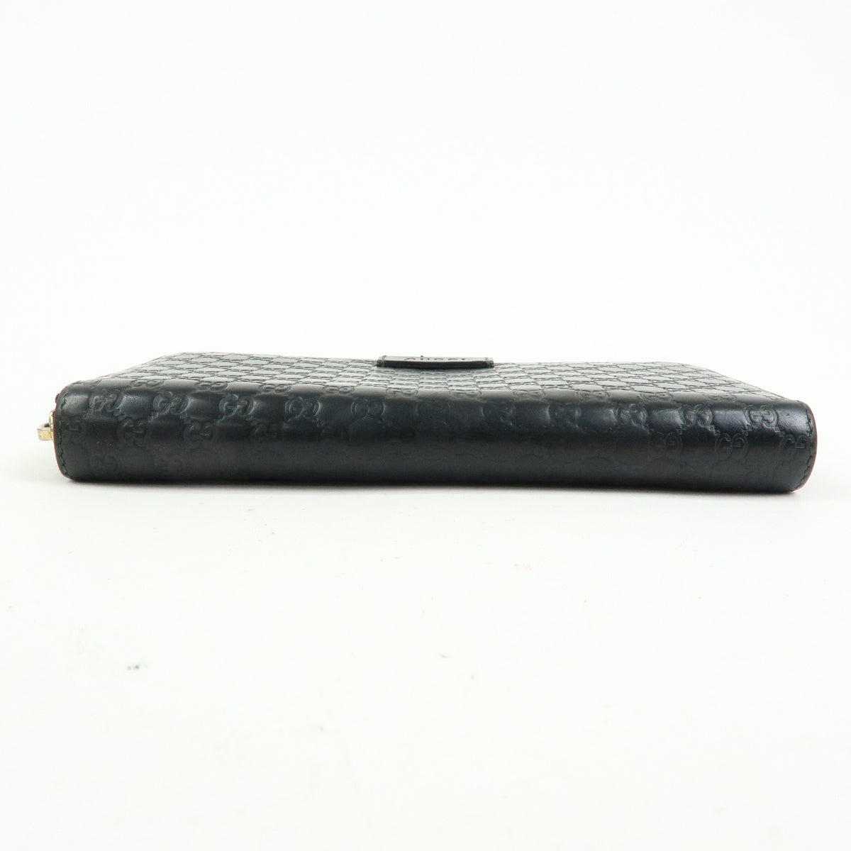 GUCCI Microguccissima Leather Zippy Long Wallet Black 449391