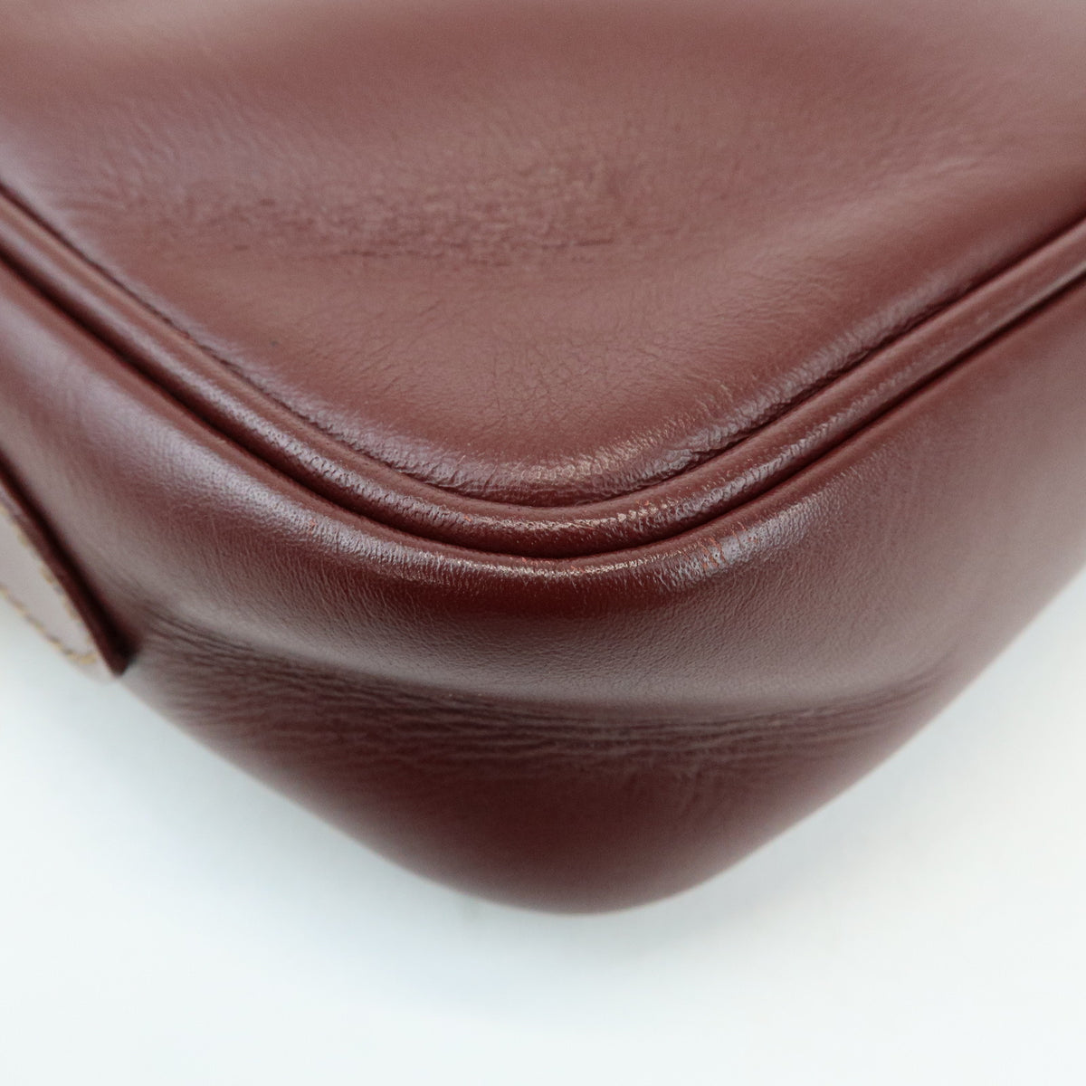 Cartier Must de Cartier Leather Shoulder Bag Bordeaux Wine Red