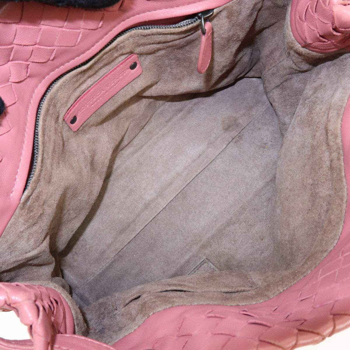 BOTTEGA VENETA Intrecciato Leather Hand Bag Shoulder Bag Pink