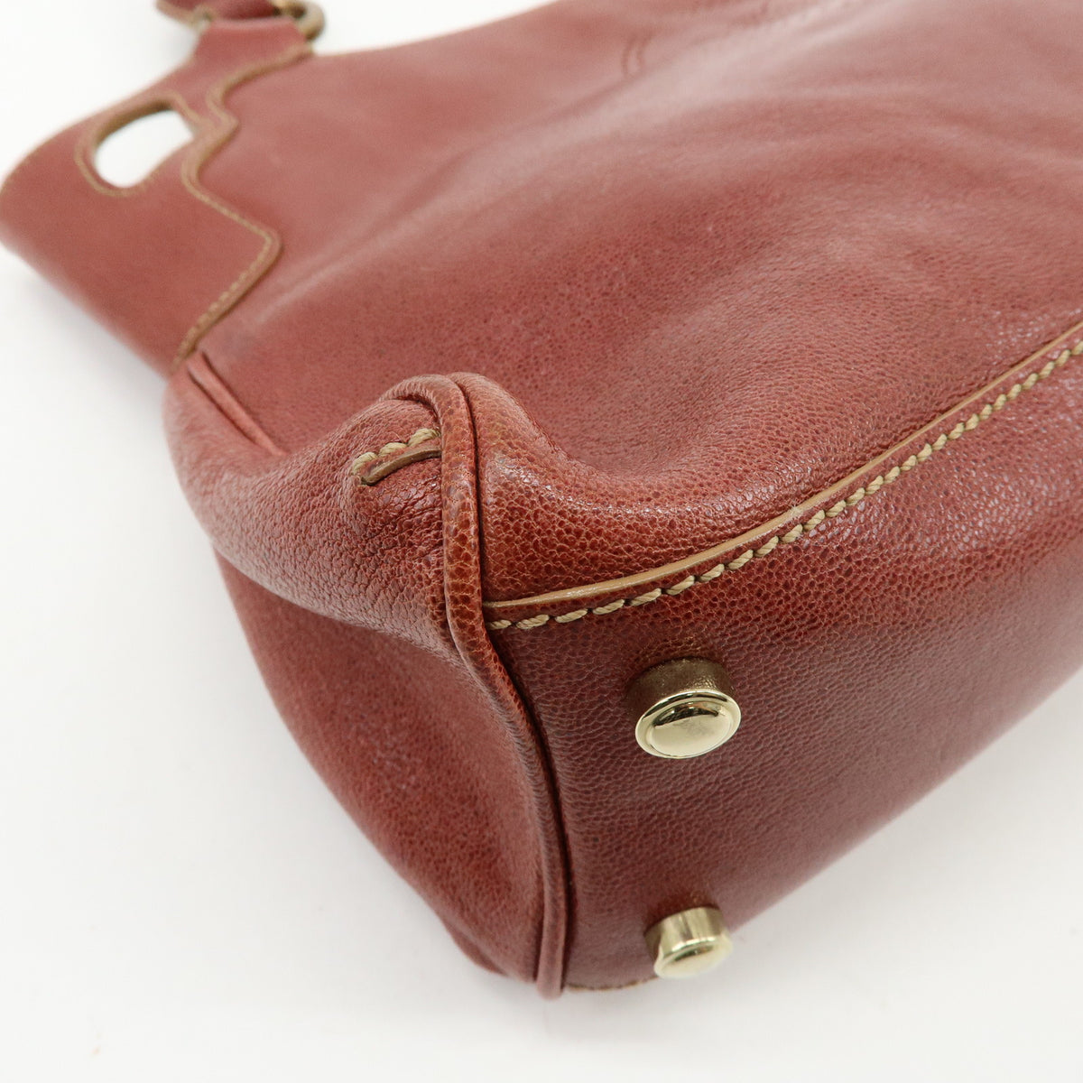 Cartier Marcello de Cartier Leather Hand Bag Tote Bag Red