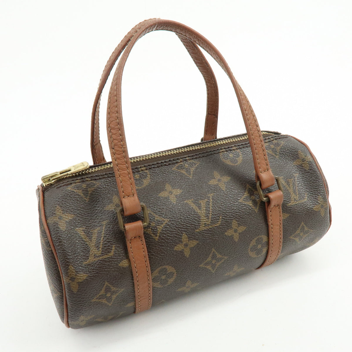 Louis Vuitton Monogram Papillon 22 Canvas Leather Hand Bag Brown M51367