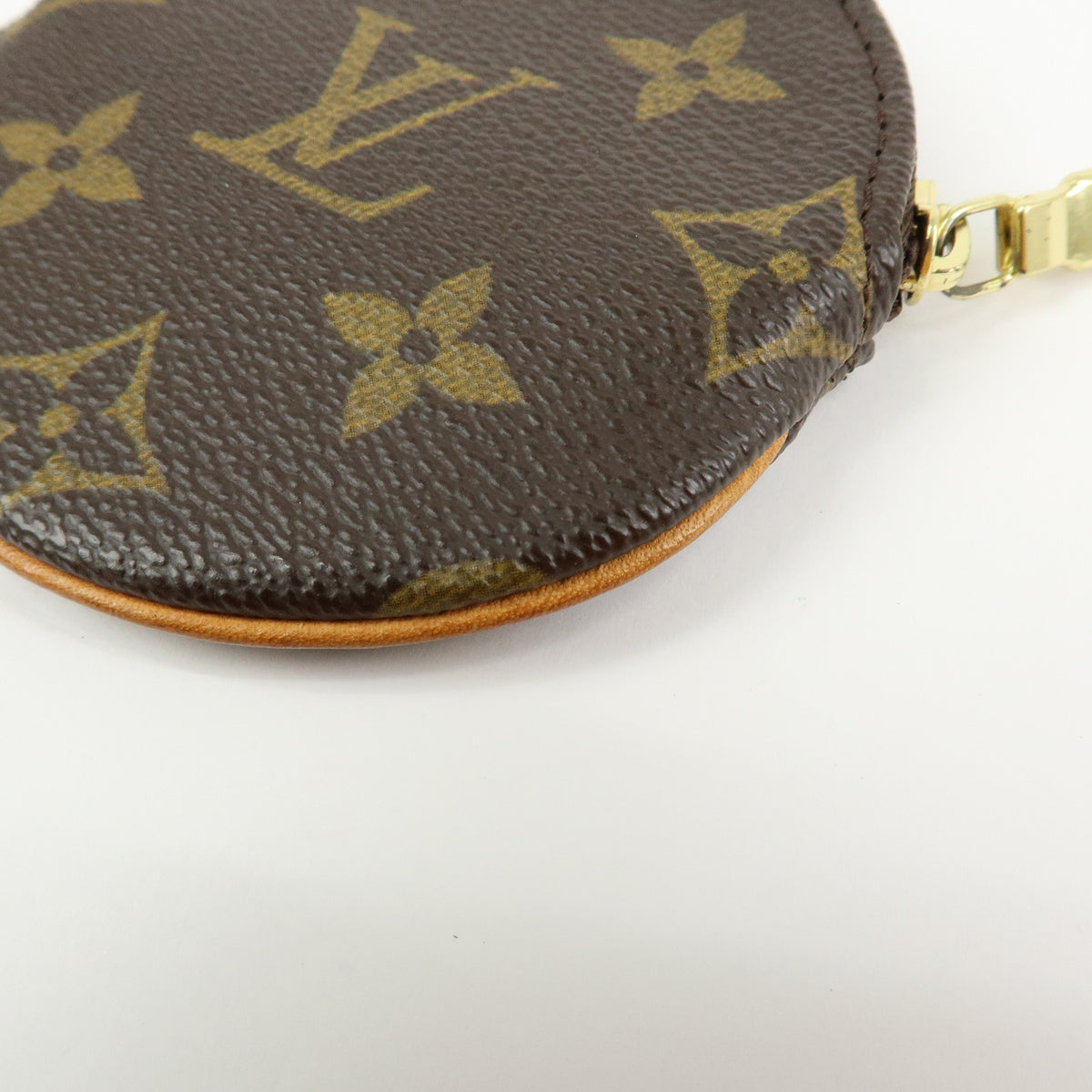 Louis Vuitton Monogram Porte Monnaie Rond Coin Case Brown M61926