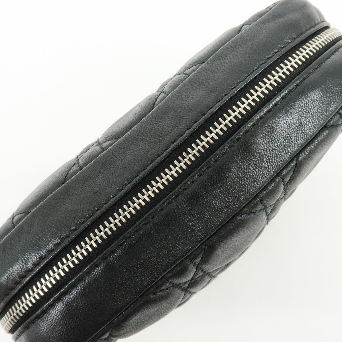 Christian Dior Lady Dior Cannage Accessory Pouch Makeup Bag Black