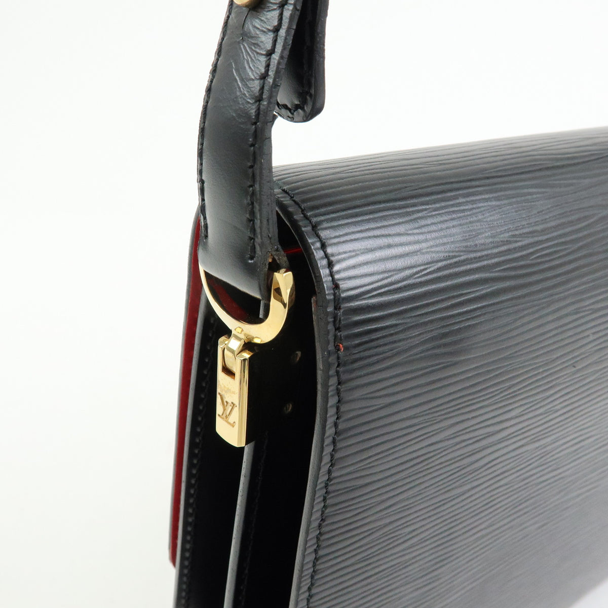 Louis Vuitton Epi Freeland Shoulder Bag Noir Castilian Red M52417