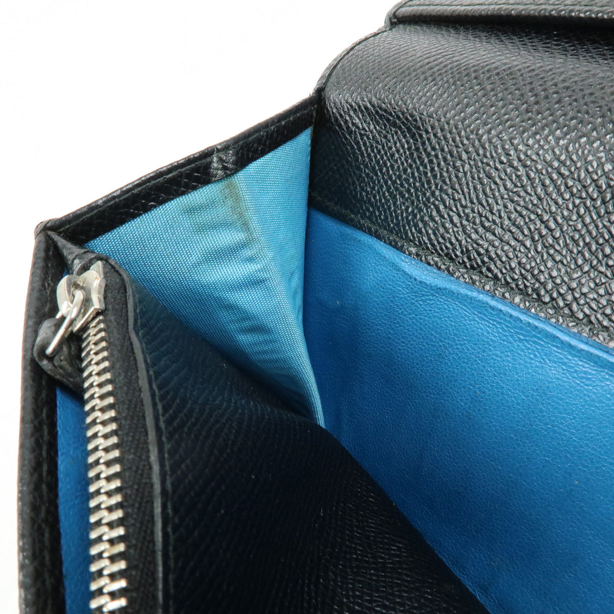 BVLGARI BVLGARI Logo Clip Leather Bi-fold Long Wallet Black