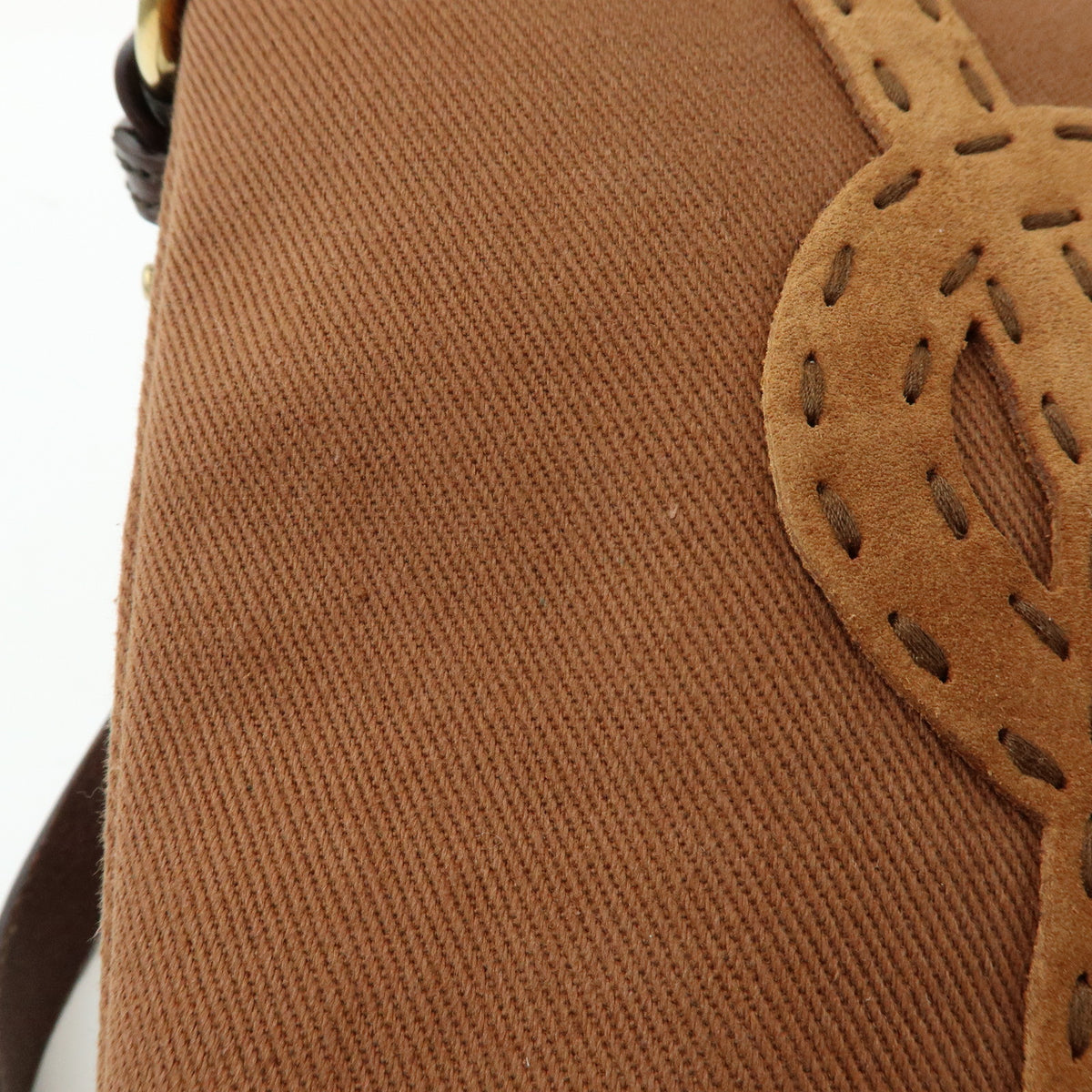 SAINT LAURENT PARIS Kahara Cassandra Canvas Leather Shoulder Bag