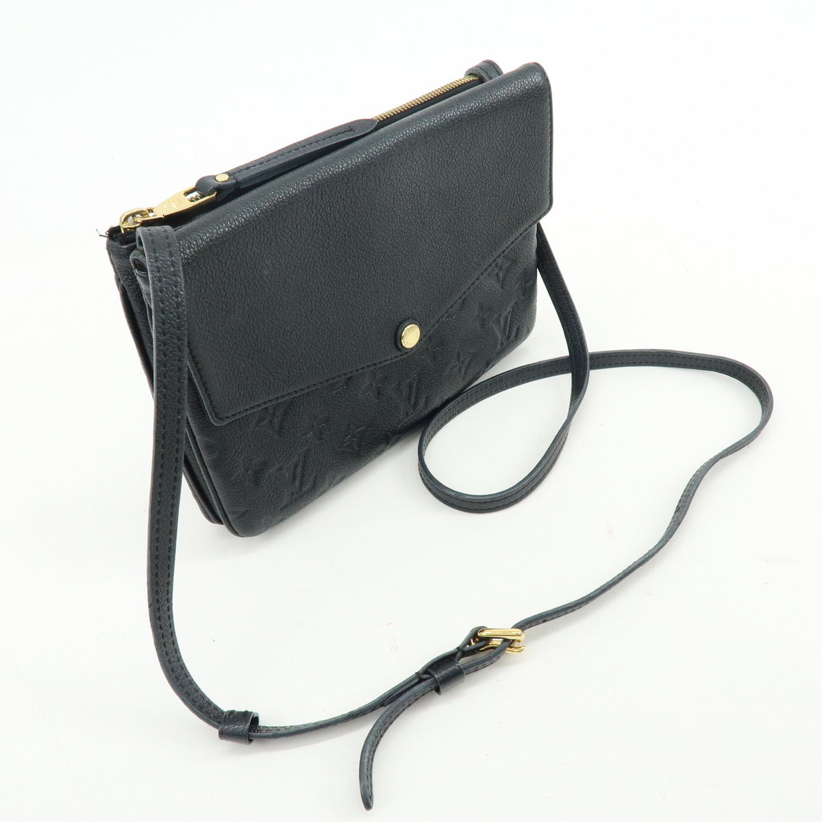 Louis Vuitton Monogram Empreinte Twice Shoulder Bag Noir M50258