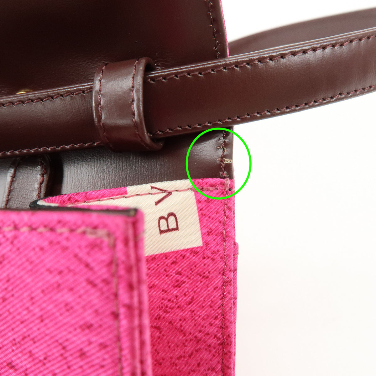 BVLGARI Square Logo Nylon Leather 3Way Clutch Bag Shoulder Bag Pink