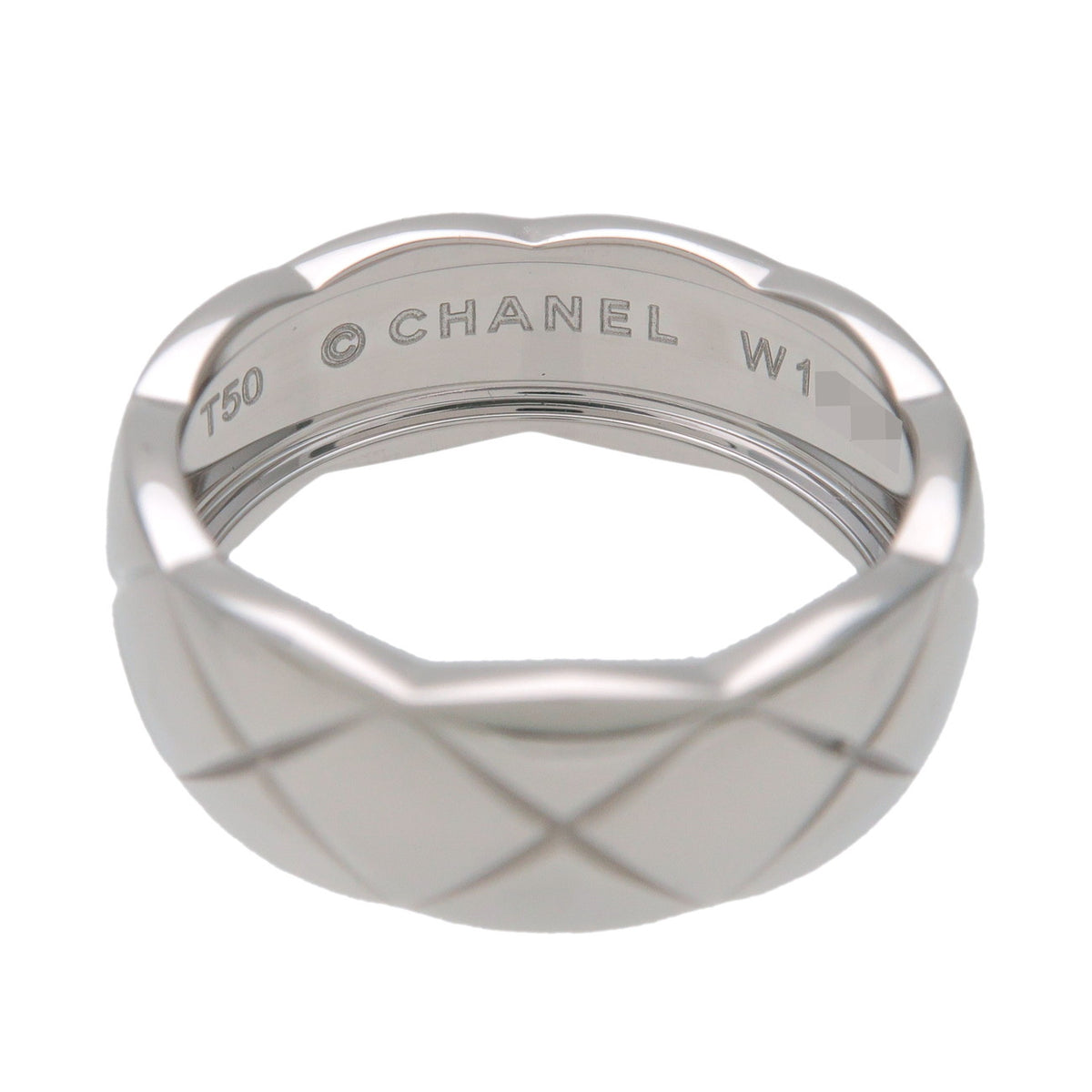 CHANEL COCO Crush Ring Medium K18 750WG White Gold #50 US5.5 J10570