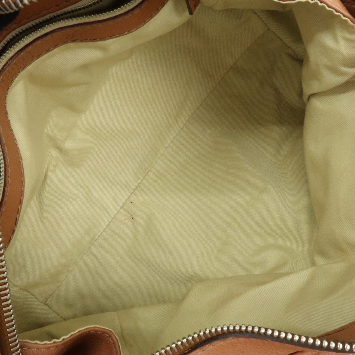 Chloe Paddington Leather Hand Bag Shoulder Bag Brown