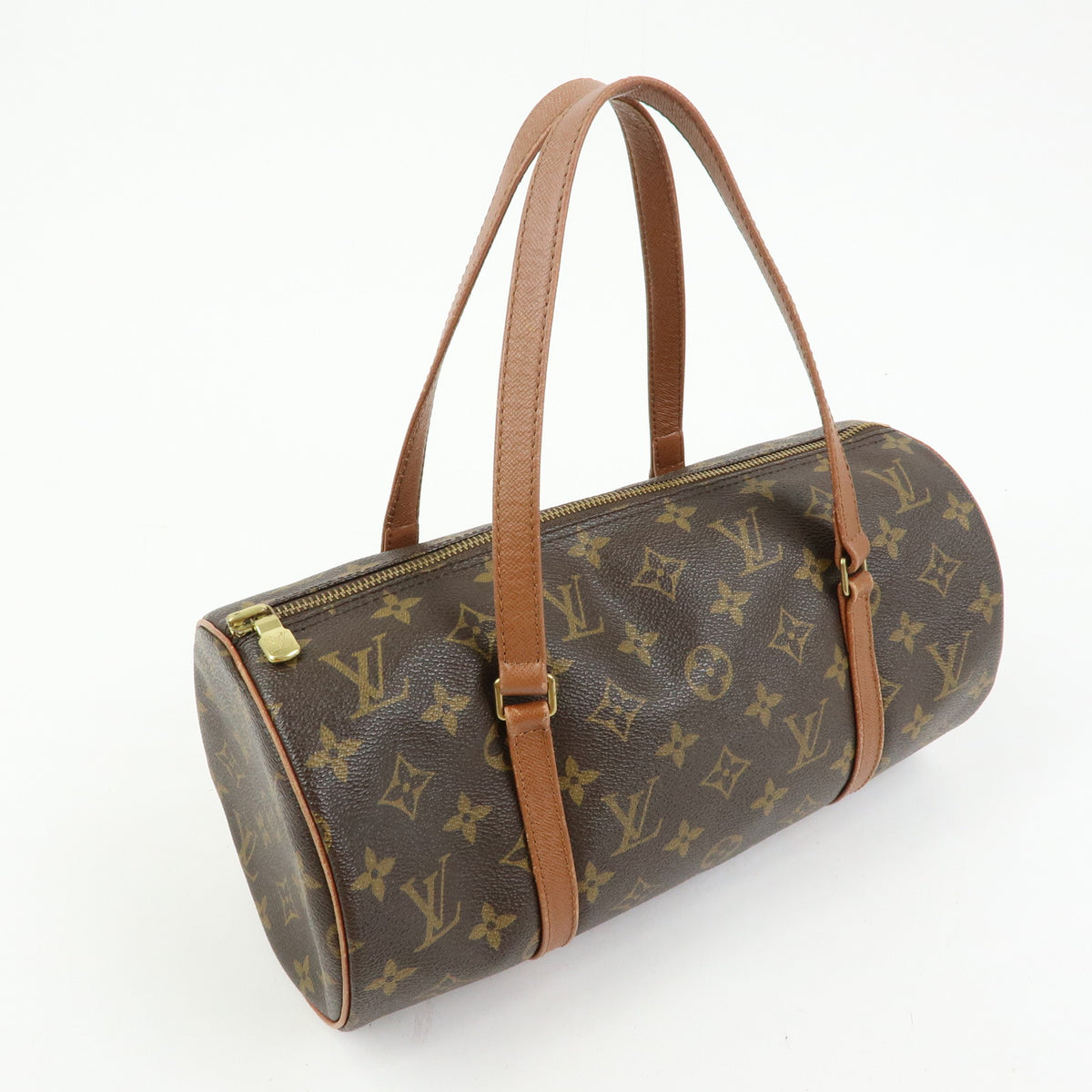 Louis Vuitton Monogram Papillon 30 Hand Bag Brown M51365