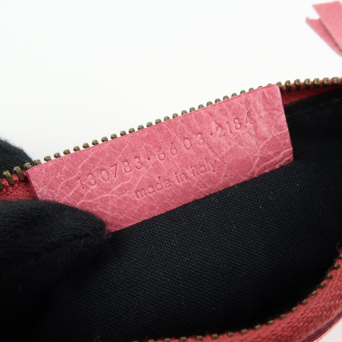 BALENCIAGA Classic Leather Mini Pouch Coin Purse Pink 130783