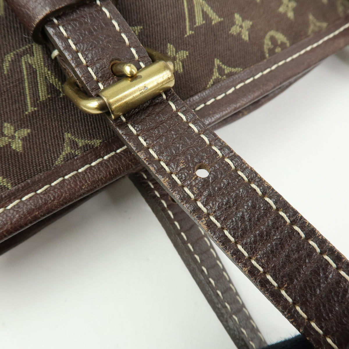 Louis Vuitton Monogram Mini Lin Bucket PM Canvas Tote Bag Ebene M95226