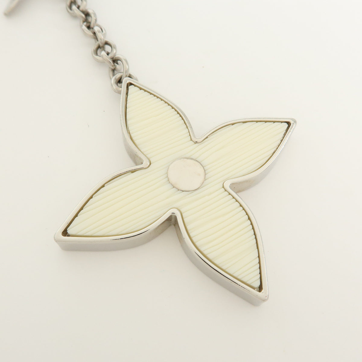 Louis Vuitton Bijoux Sac Fleur de Epi Bag Charm Key Holder White M65085