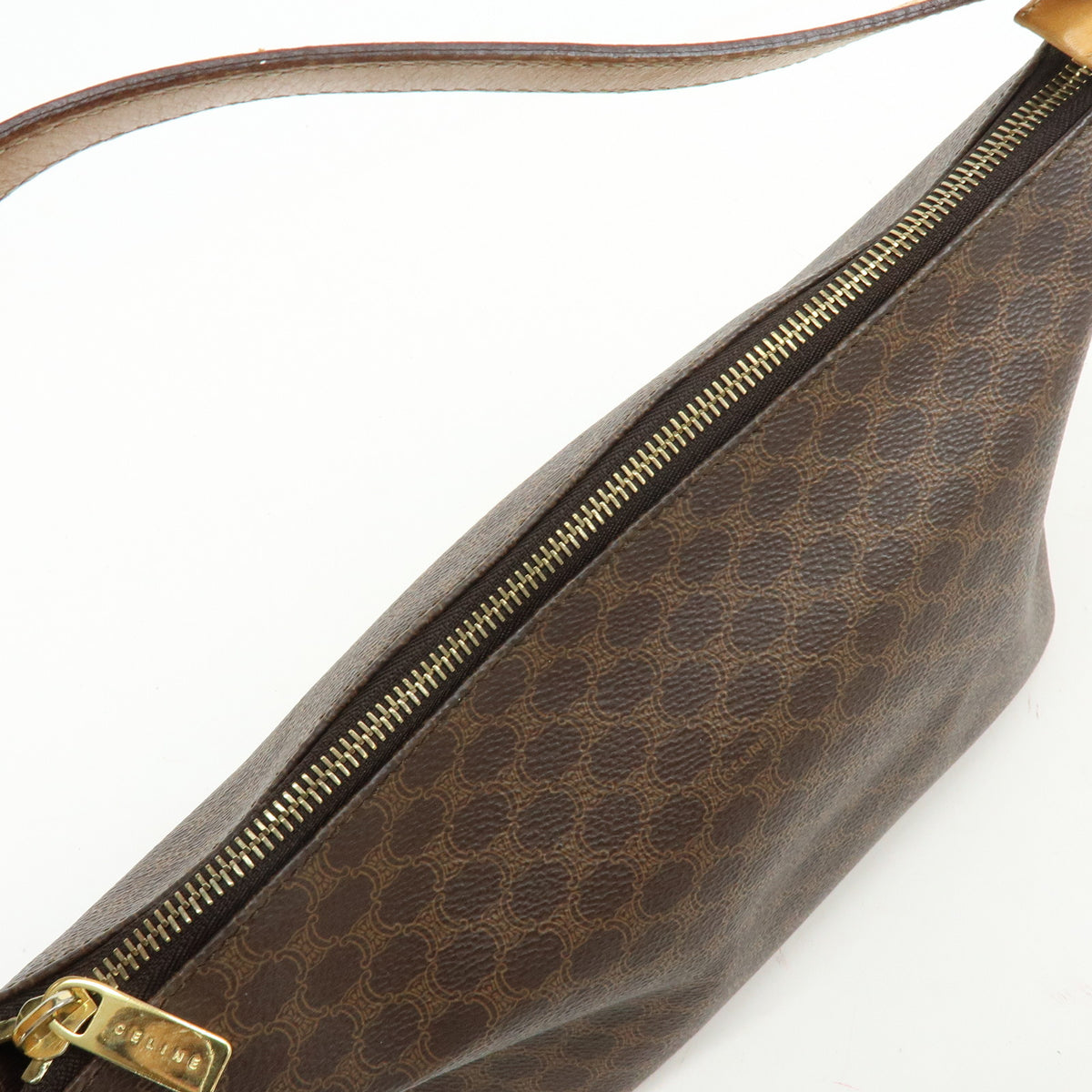 CELINE Macadam PVC Leather Hand Bag Shoulder Bag Brown
