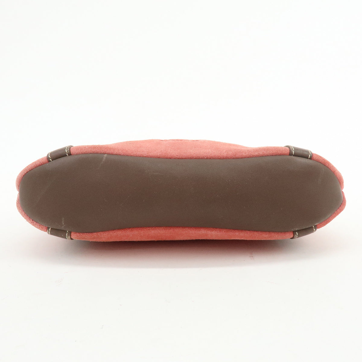 LOEWE Anagram Suede Leather Mini Hand Bag Tote Shoulder Bag Red