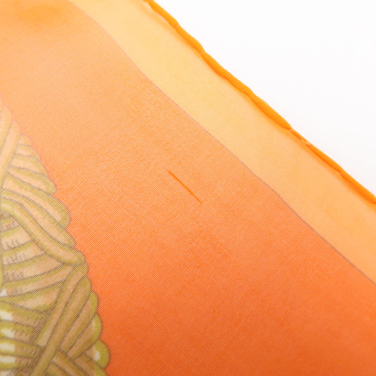 HERMES Carre 90 Silk 100% Scarf AMOURS Orange