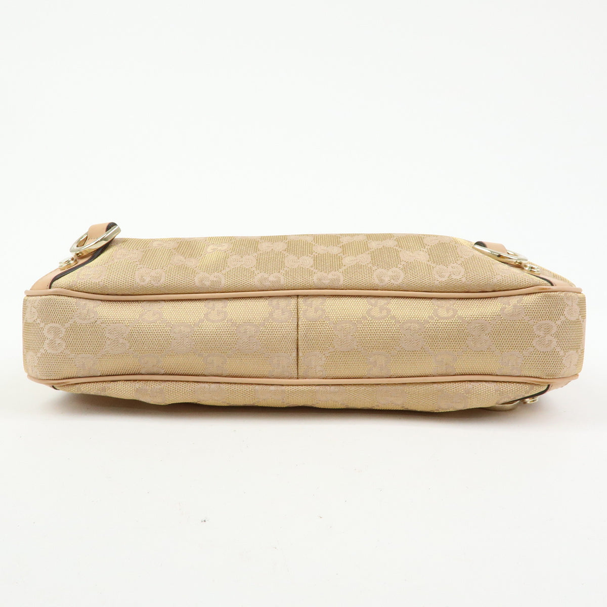 GUCCI Abbey Canvas Leather Shoulder Bag Hand Bag Pink Beige 130738