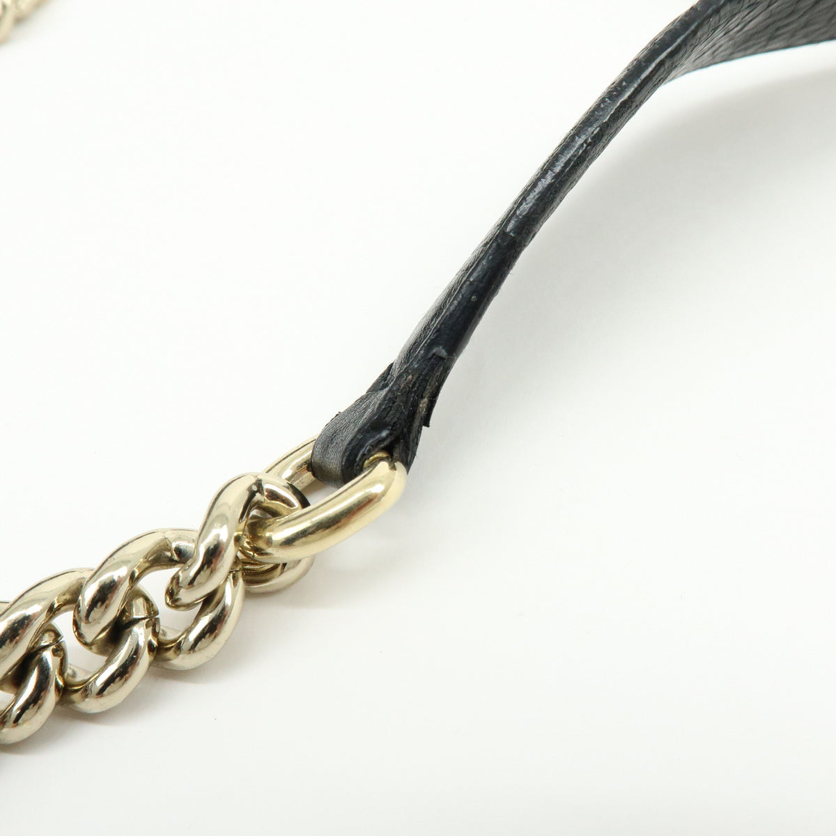 GUCCI SOHO Interlocking G Leather Chain Shoulder Bag Black 308982