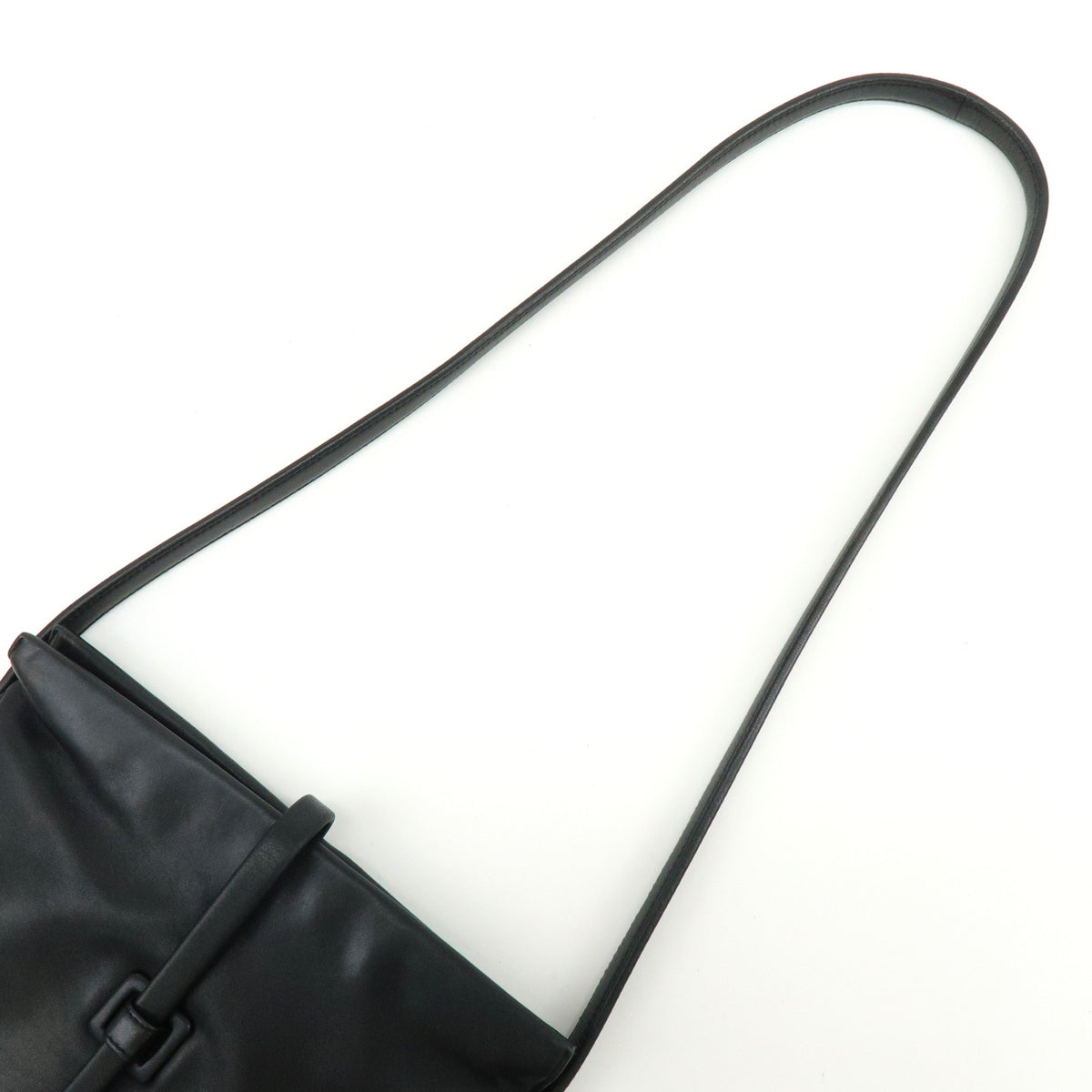 LOEWE Anagram Nappa Leather Flat Shoulder Bag Crossbody Bag Black