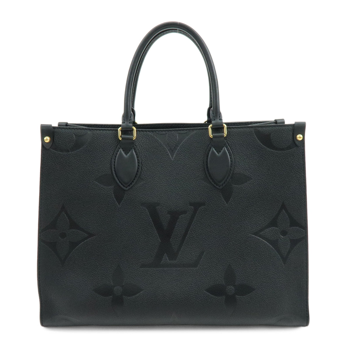 Louis Vuitton Monogram Empreinte On The Go MM Hand Bag Noir M45595