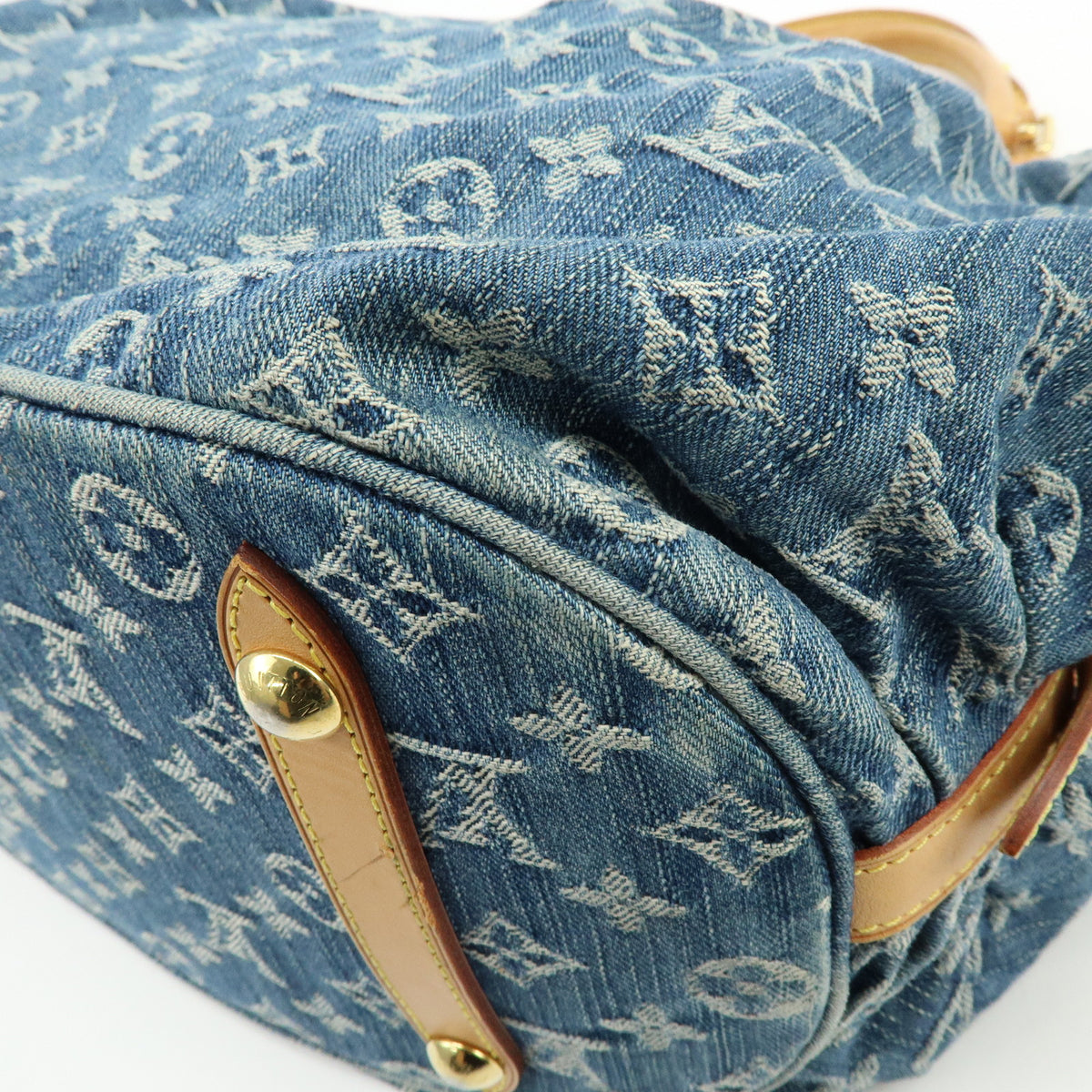 Louis Vuitton Monogram Denim XL Shoulder Bag Tote Bag Blue M95515