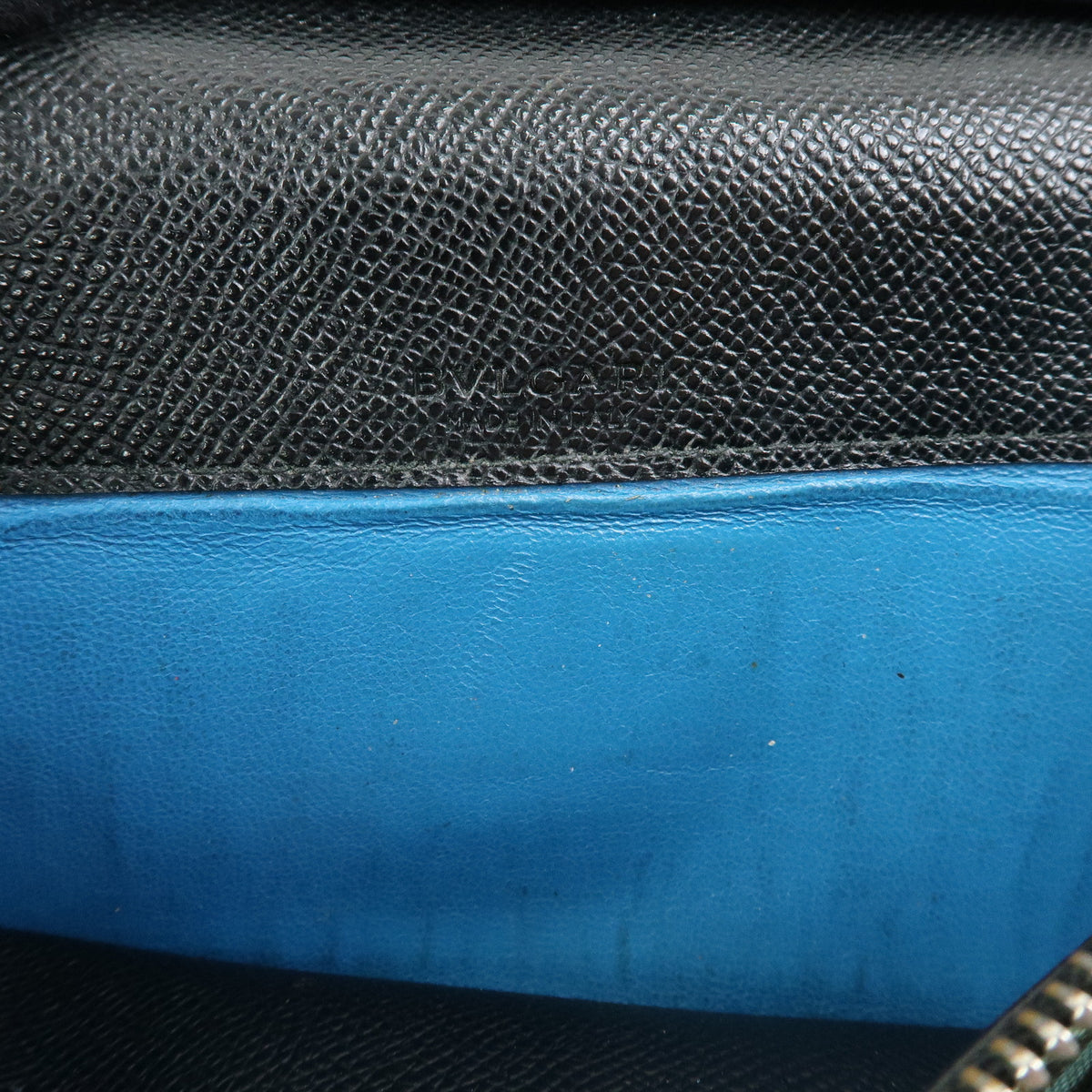 BVLGARI BVLGARI Logo Clip Leather Bi-fold Long Wallet Black