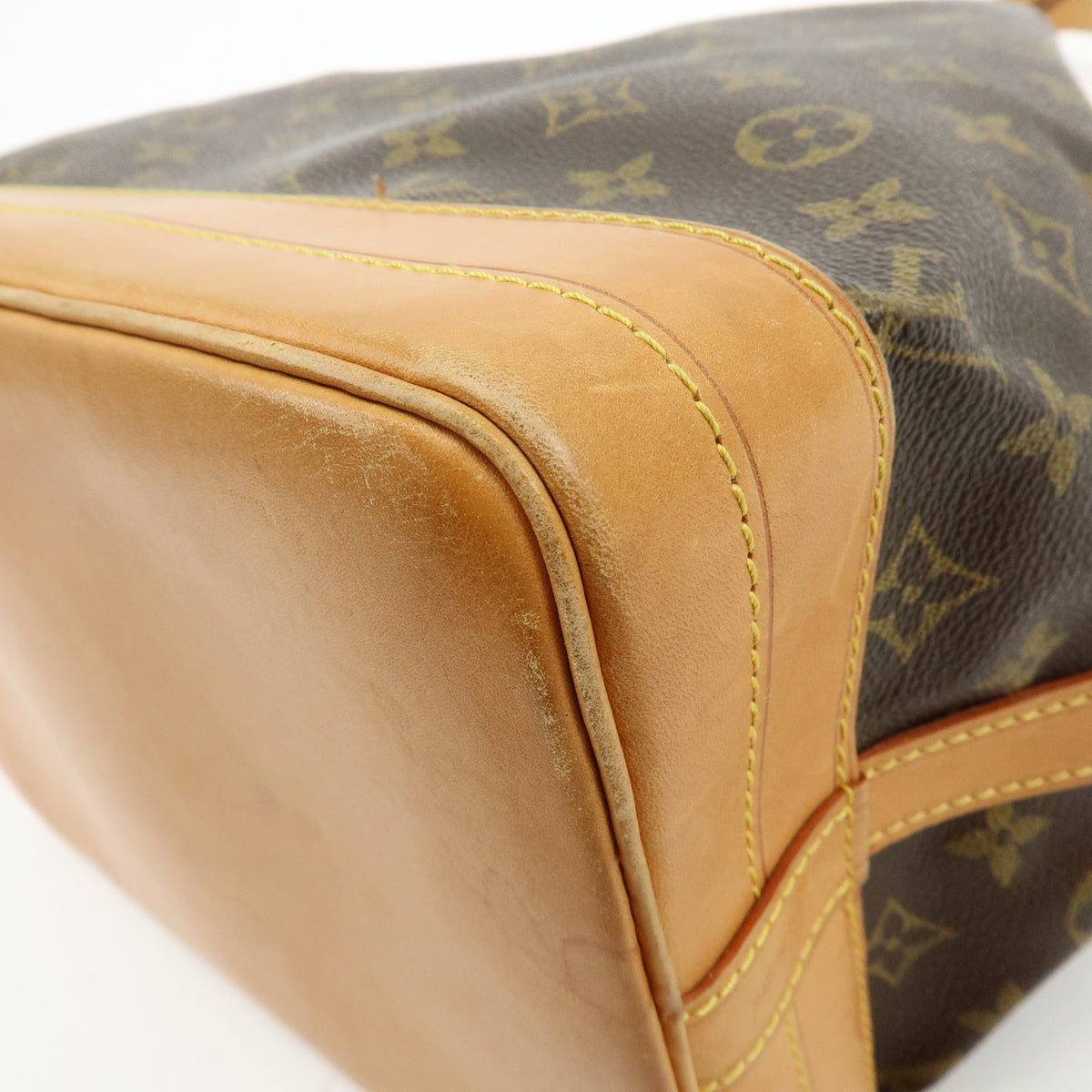 Louis Vuitton Monogram Noe Canvas Leather Shoulder Bag Brown M42224