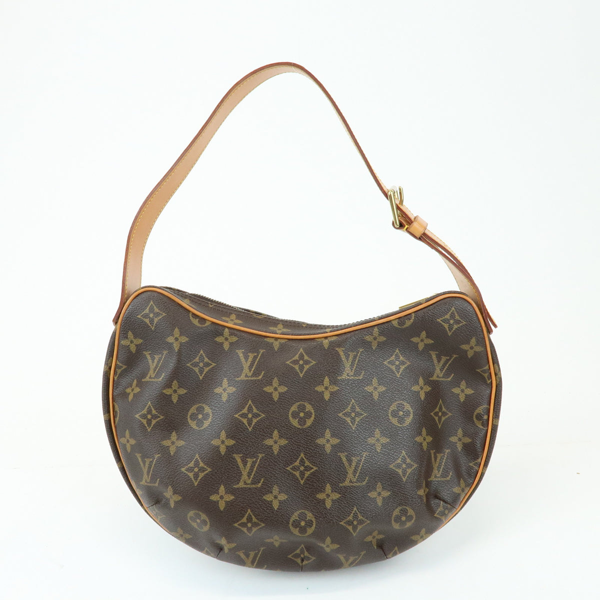 Louis Vuitton Monogram Croissant MM Leather Shoulder Bag Brown M51512
