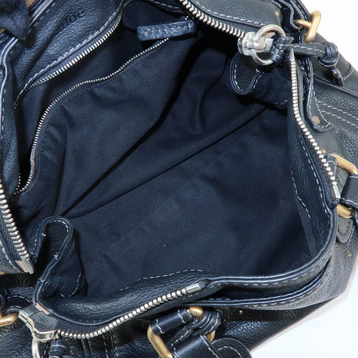 Chloe Paddington Leather Shoulder Bag Hand Bag Black