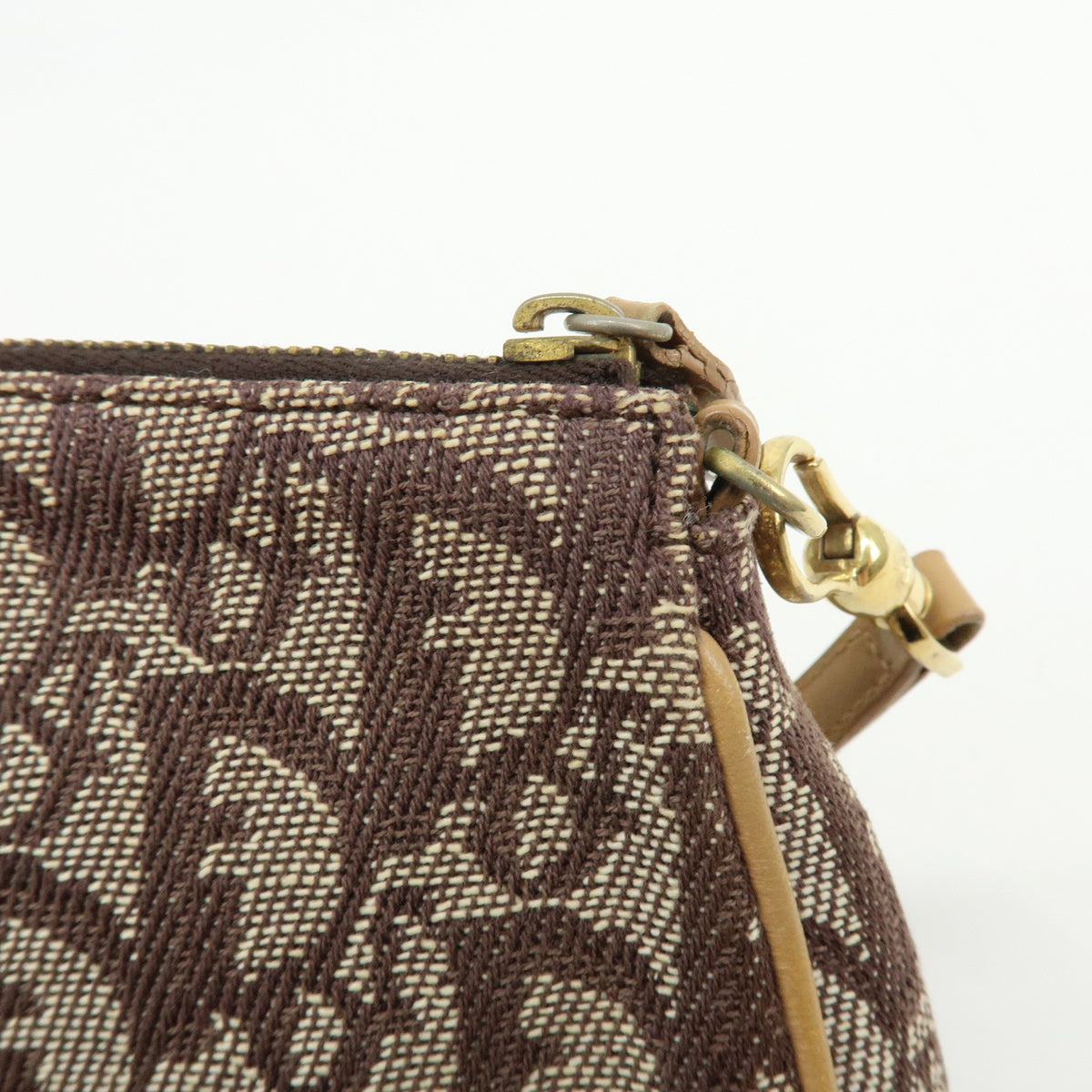 Christian Dior Saddle Pouch Trotter Jacquard Canvas Shoulder Bag