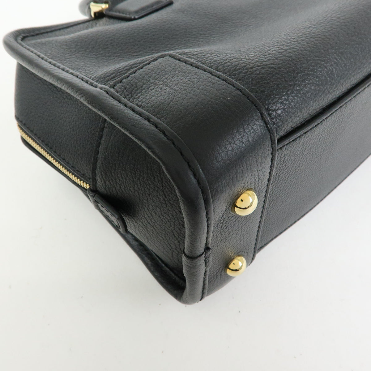 LOEWE Anagram Amazona 23 Leather Hand Bag Shoulder Bag Black